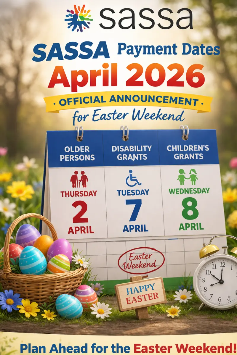 April 2026 SASSA Grant Pay Dates: Easter Holiday Schedule Explained