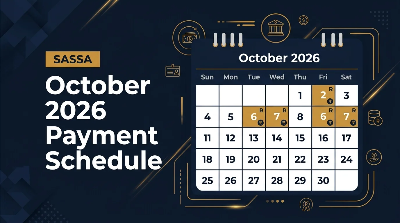 Confirmed SASSA October 2026 Payment Schedule and Grant Amounts